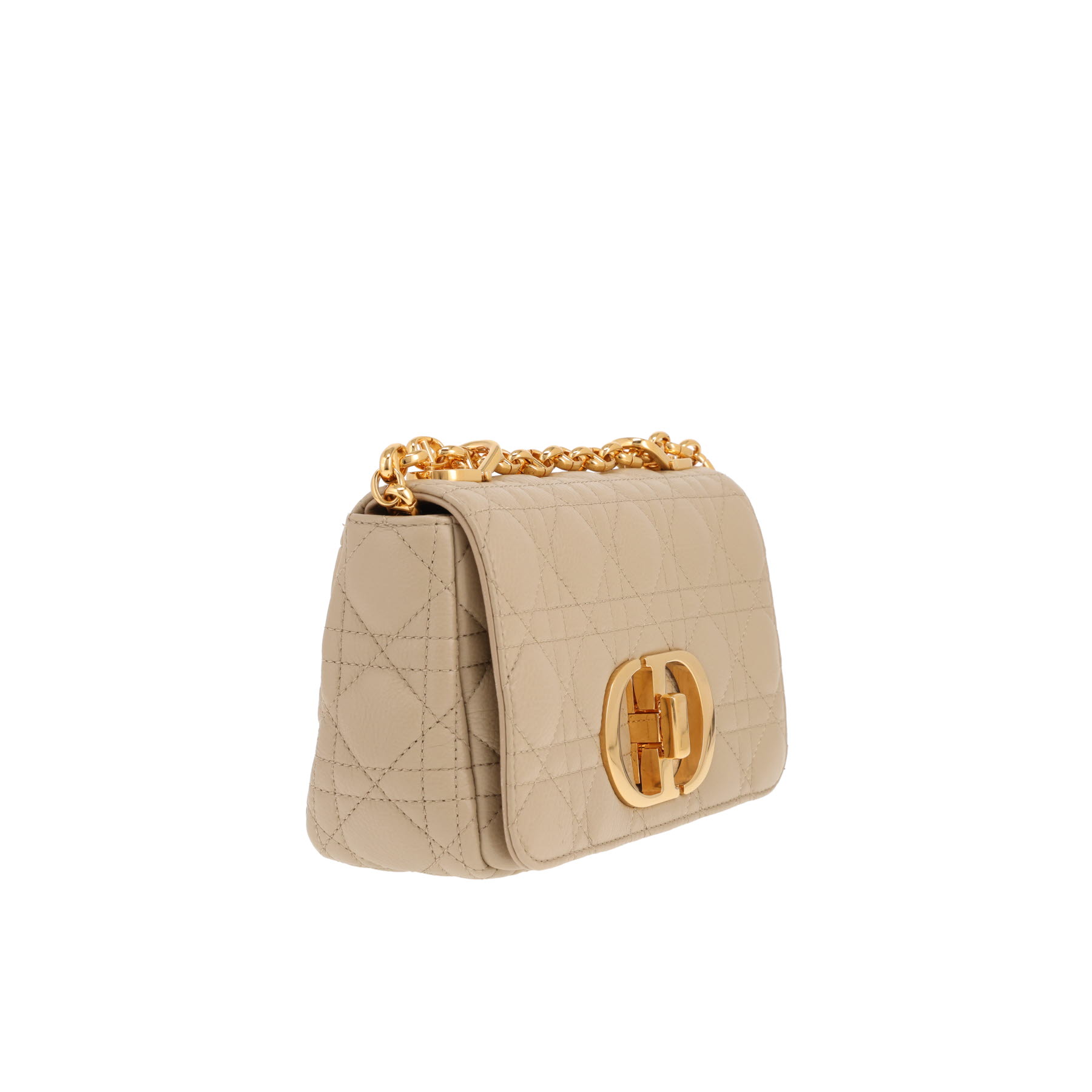 Borsa Dior Caro in pelle cannage beige