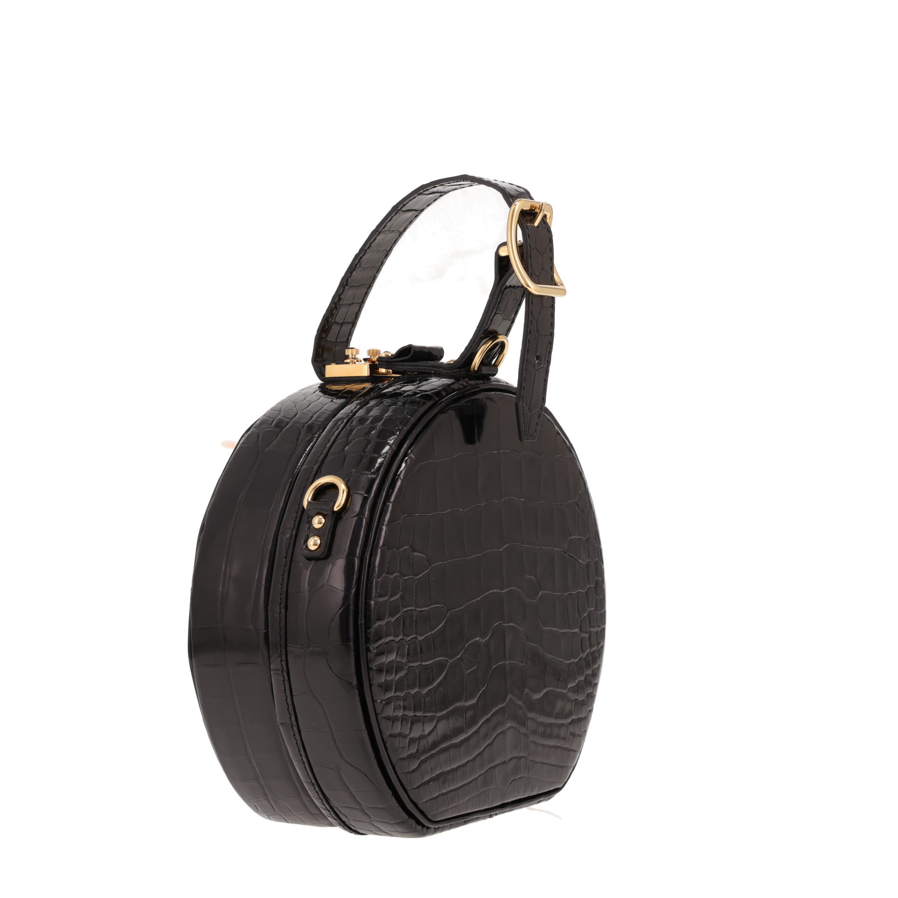 Louis Vuitton handbag – Small hat box – in black crocodile leather