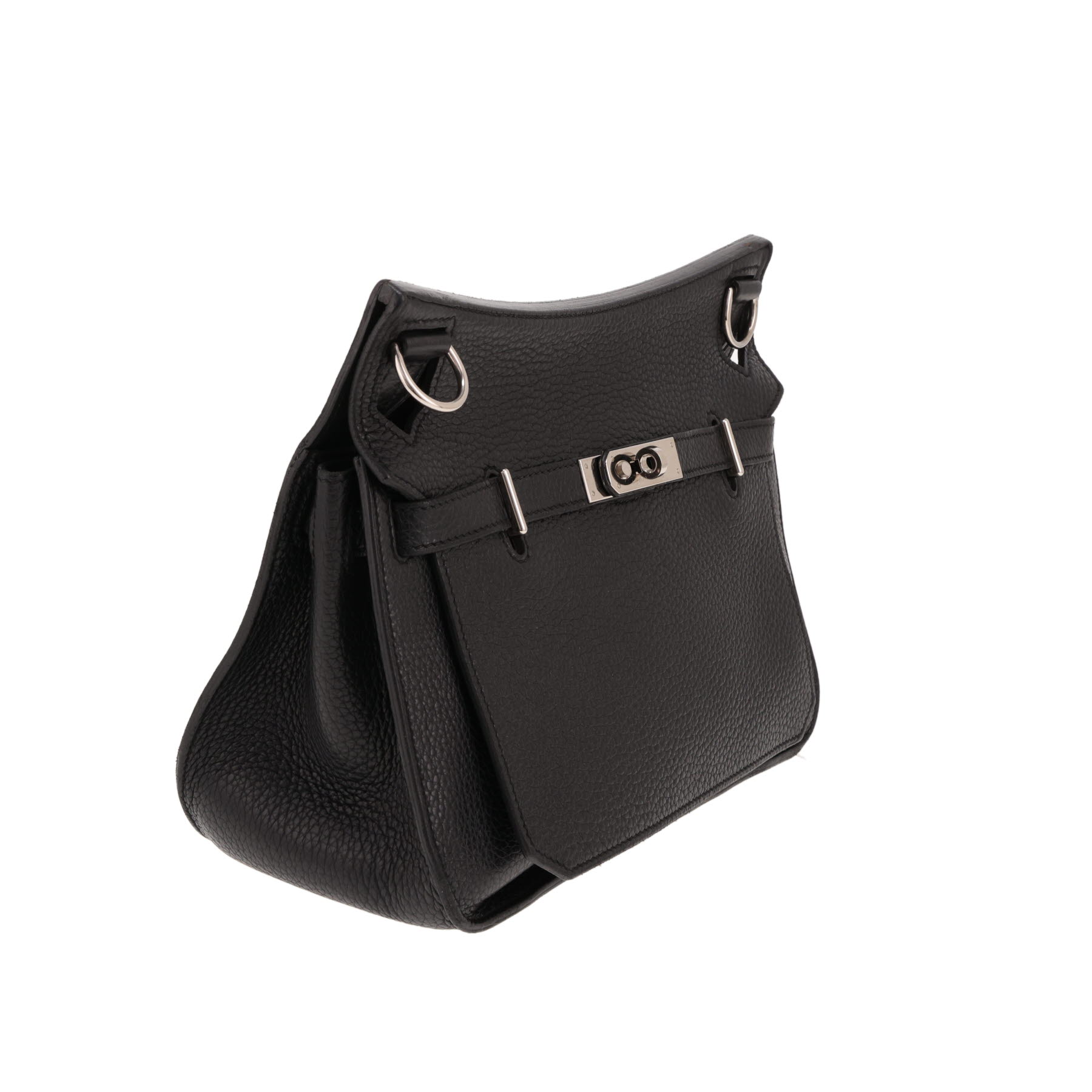 Sac bandoulière Hermès  Jypsiere 28 cm en cuir taurillon clémence noir