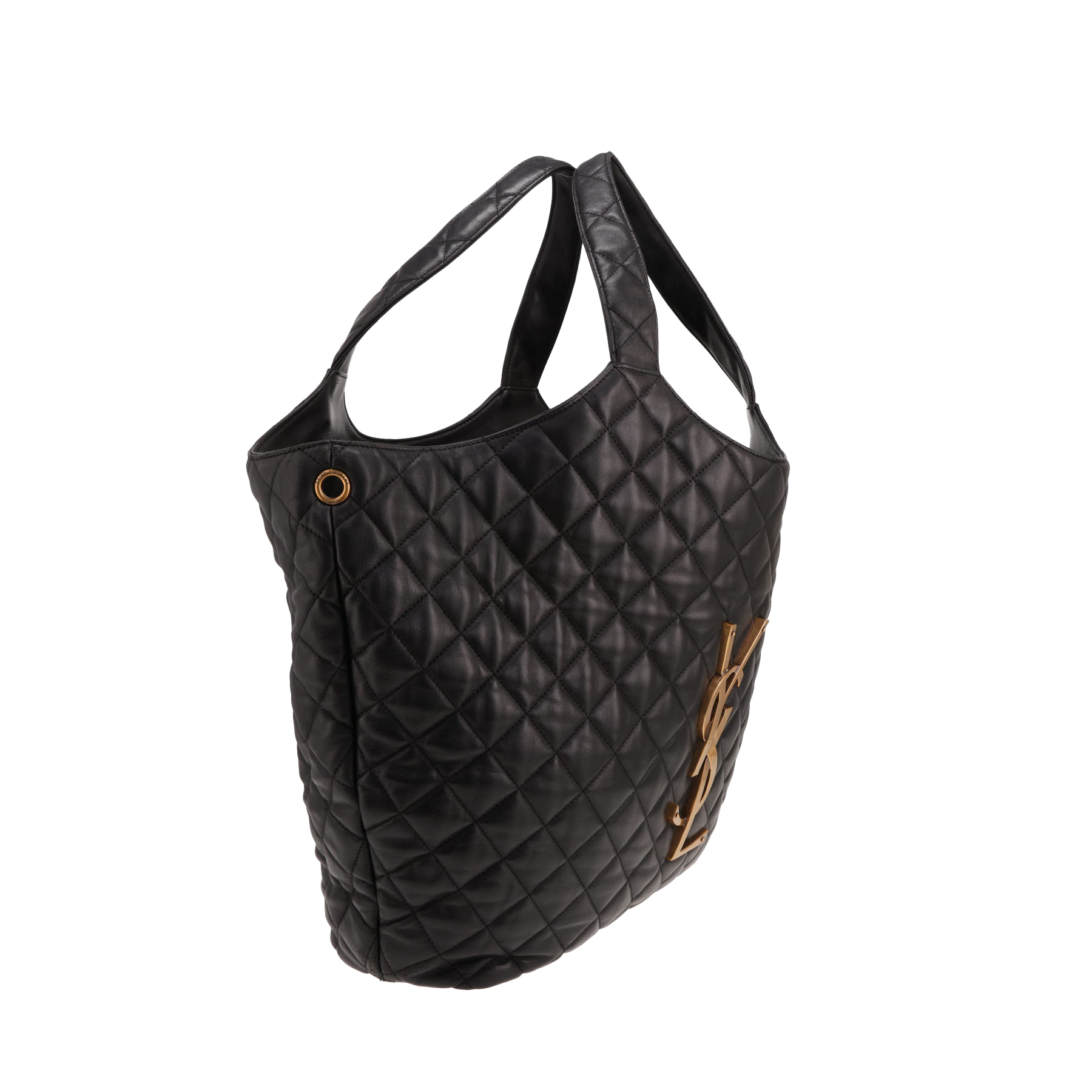 Bolso de mano Saint Laurent «Icare» de piel acolchada negra