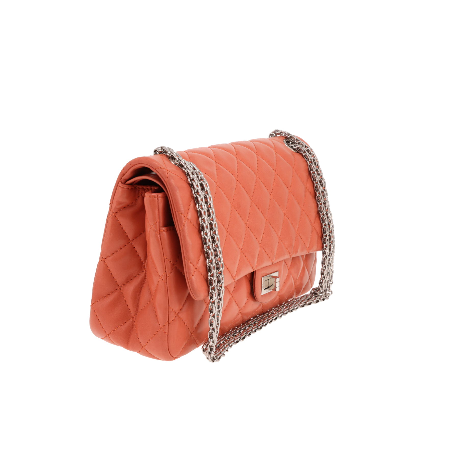 Sac à main Chanel  2.55 en cuir matelassé corail