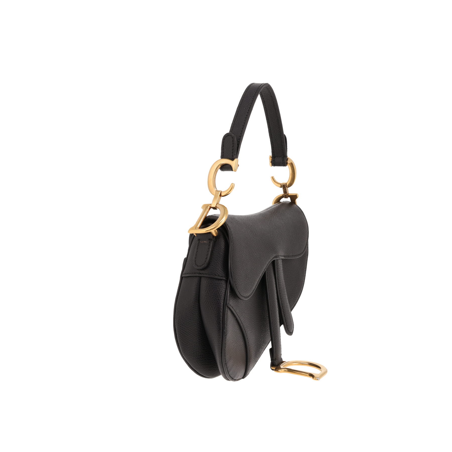 Bolso Dior Saddle Mini de piel granulada Noir