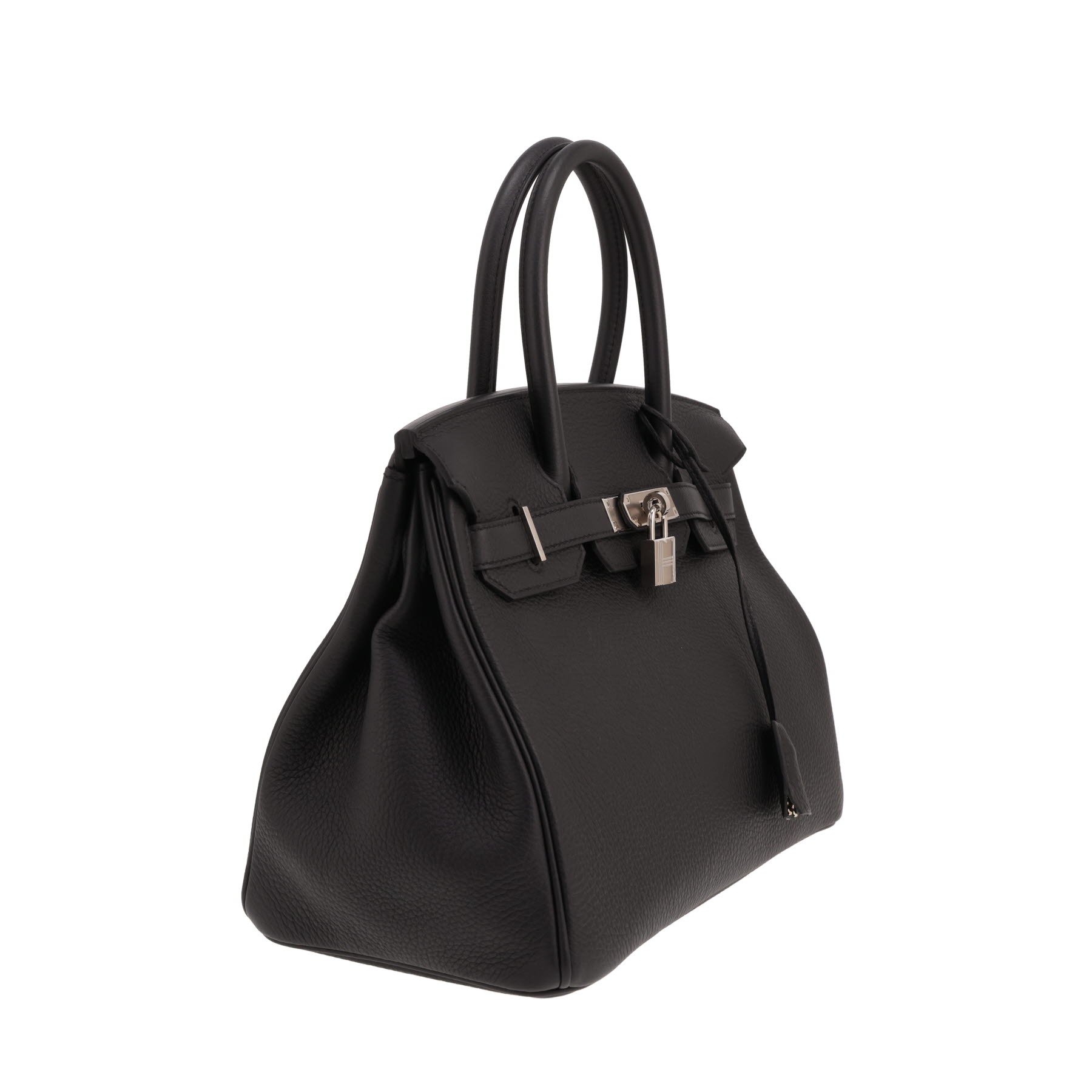 Bolso Hermès Birkin de 30 cm en piel Togo negra